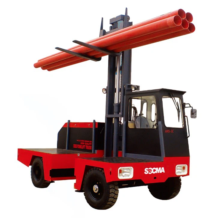 SOCMA 3 Tan 5 Tan 6 Tan 10 Tan 25 Tan Diesel Pemuat Sisi Forklift Sisi Memuatkan Forklift Dengan Enjin Euro V
